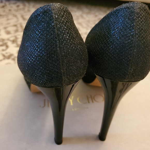 Jimmy Choo Peep Toe Platform Heels - Picture 6 of 12